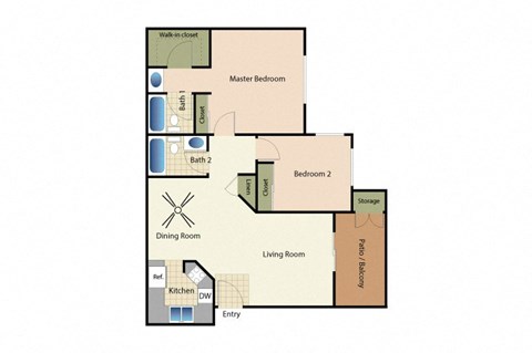a floor plan of a house with a bedroom and a living room